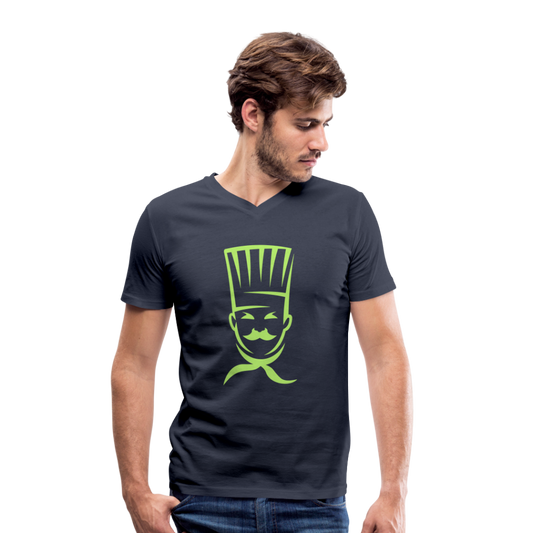 Camiseta ecológica con cuello de pico de Stanley & Stella"cook" - navy