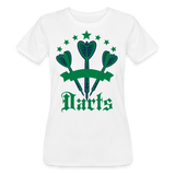 Camiseta de Bella + Canvas"darts logo" - white