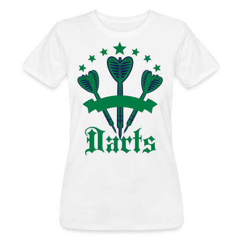 Camiseta de Bella + Canvas"darts logo" - white