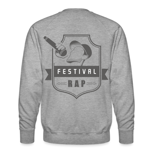 Sudadera premium"festival rap" - heather grey