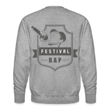 Sudadera premium"festival rap" - heather grey