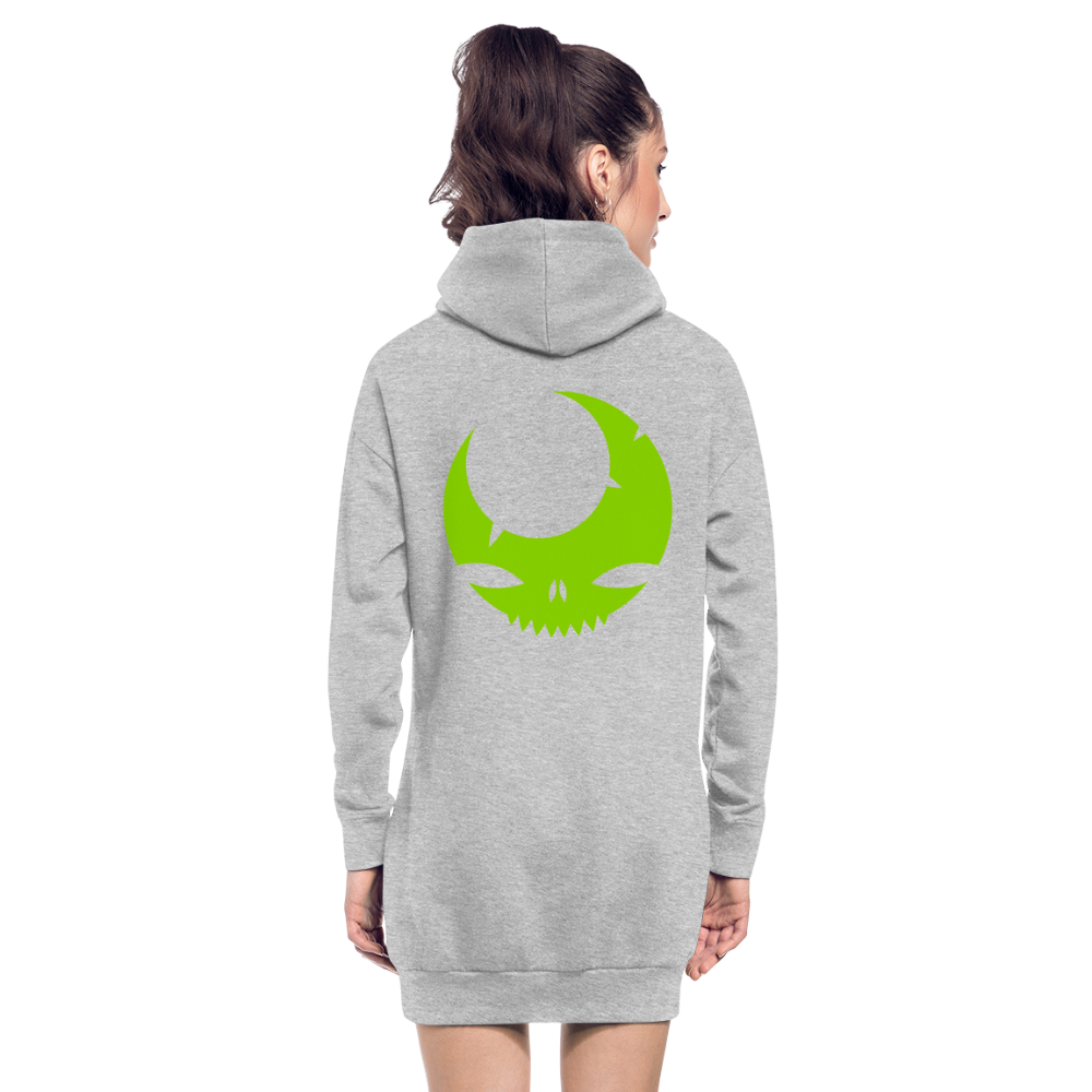 Sudadera vestido con capucha"skull" - heather grey
