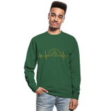 Sudadera unisex"Born to be strong" - green