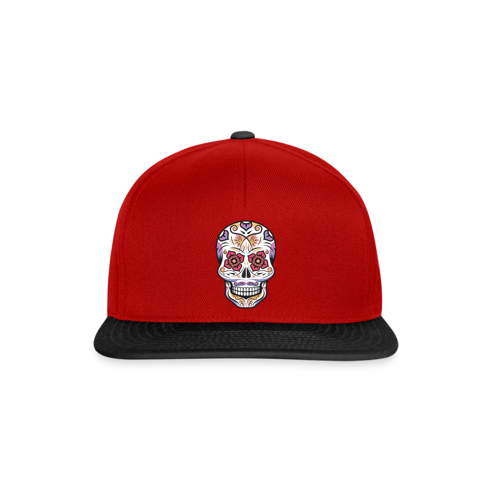 Gorra Snapback"skull" - red/black