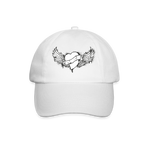 Gorra béisbol"Tattoo winged heart" - white/white