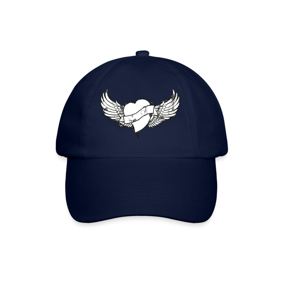 Gorra béisbol"Tattoo winged heart" - blue/blue
