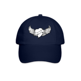 Gorra béisbol"Tattoo winged heart" - blue/blue