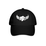 Gorra béisbol"Tattoo winged heart" - black/black