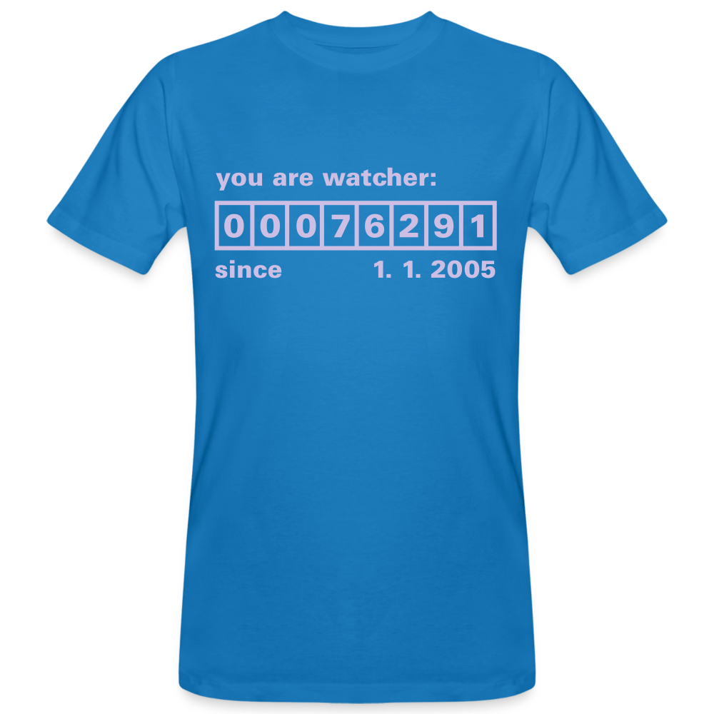 Camiseta ecológica"Watcher" - peacock-blue