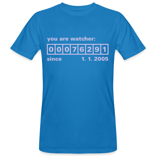 Camiseta ecológica"Watcher" - peacock-blue