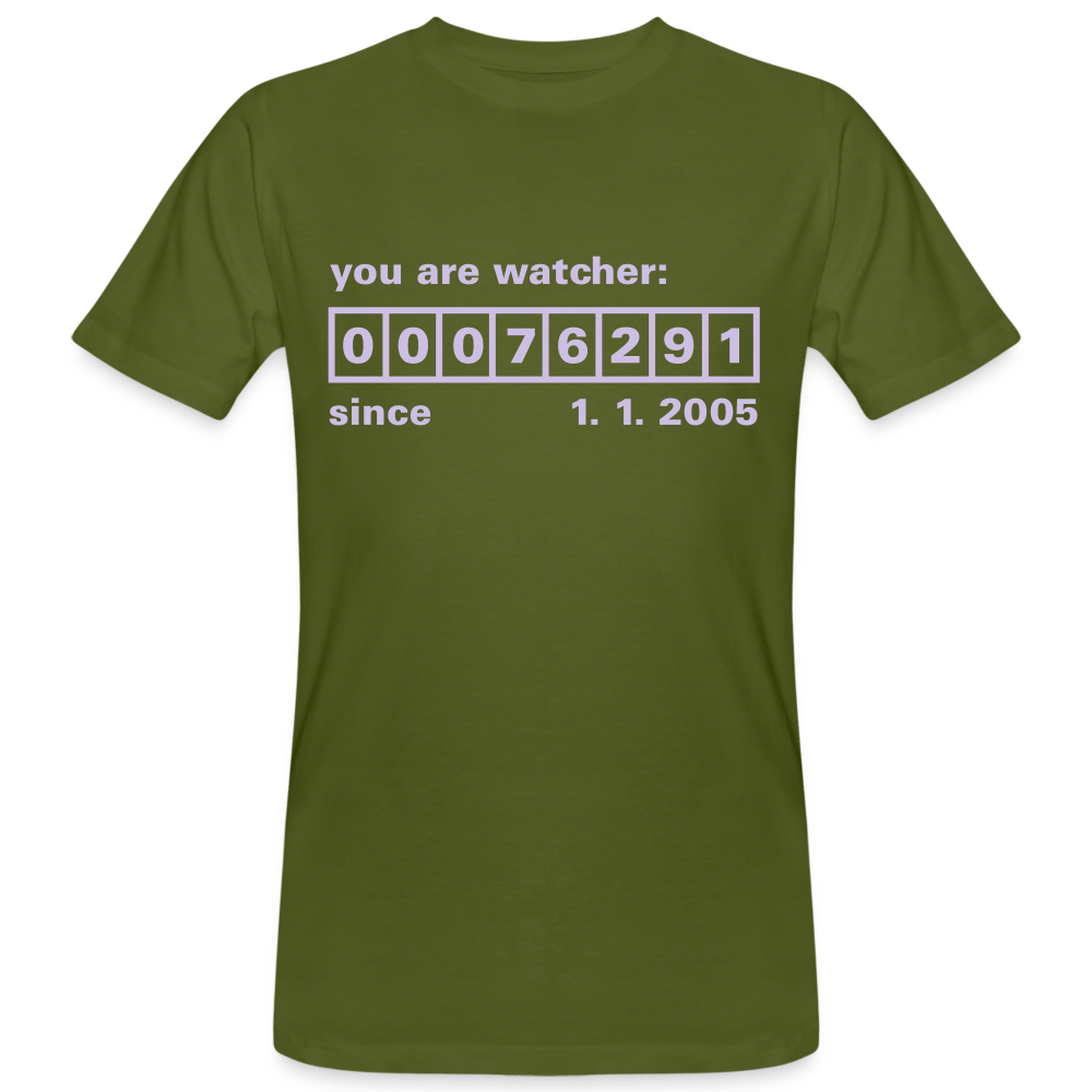 Camiseta ecológica"Watcher" - moss green