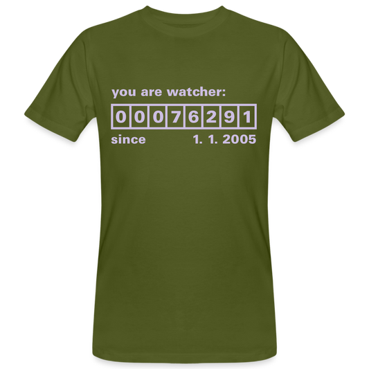 Camiseta ecológica"Watcher" - moss green