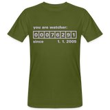 Camiseta ecológica"Watcher" - moss green