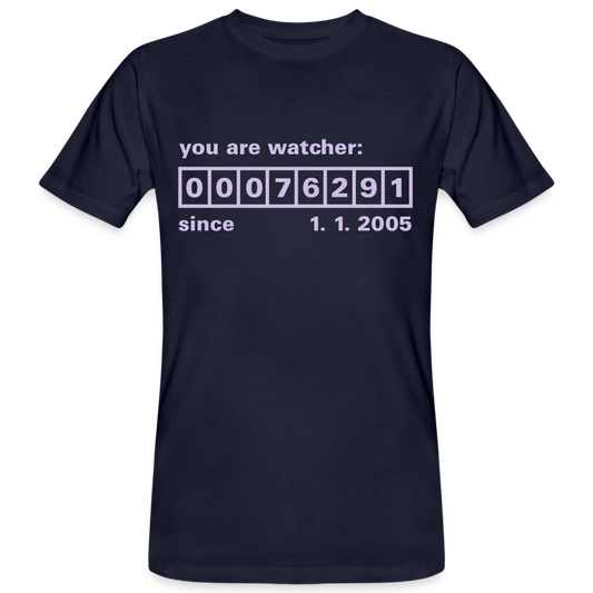 Camiseta ecológica"Watcher" - navy