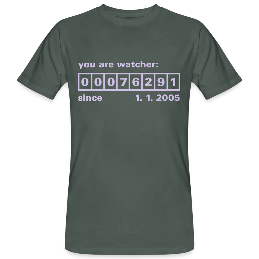 Camiseta ecológica"Watcher" - grey-green