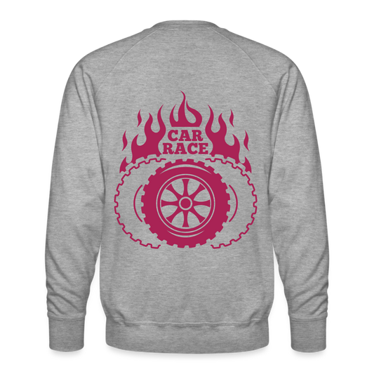 Sudadera premium"Car race logo" - heather grey