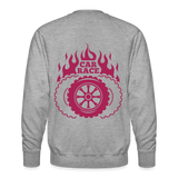 Sudadera premium"Car race logo" - heather grey