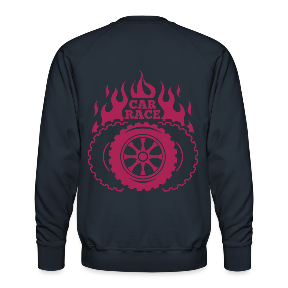 Sudadera premium"Car race logo" - navy