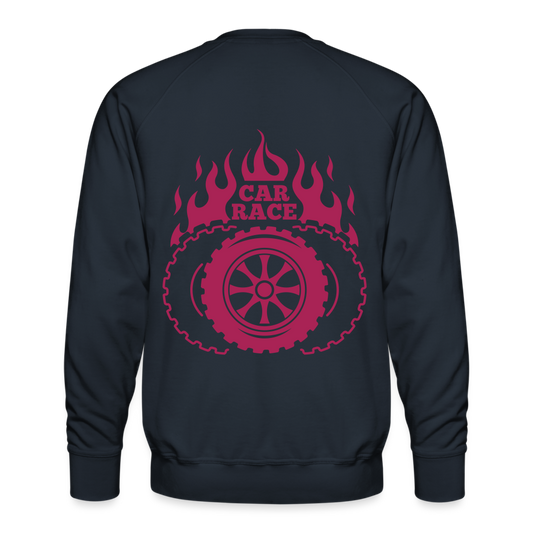 Sudadera premium"Car race logo" - navy