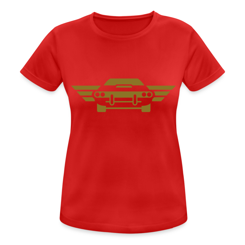 Camiseta transpirable"car front" - red