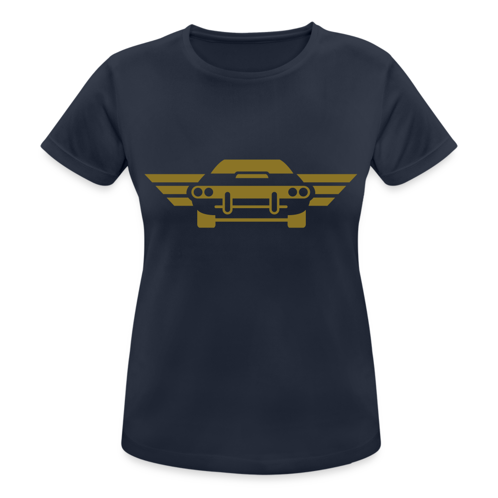 Camiseta transpirable"car front" - dark navy