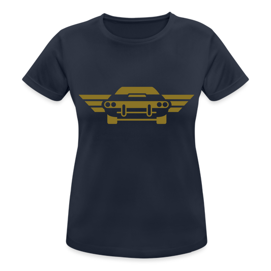 Camiseta transpirable"car front" - dark navy