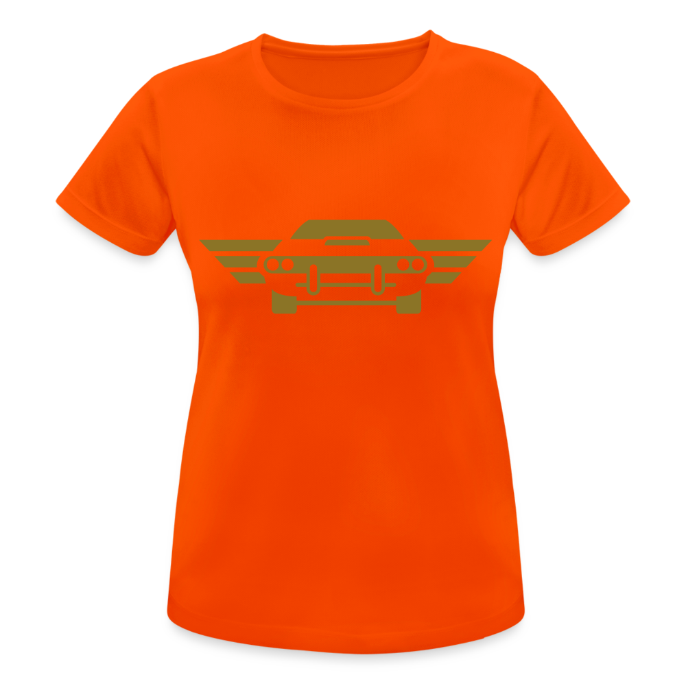 Camiseta transpirable"car front" - neon orange