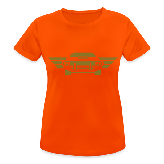 Camiseta transpirable"car front" - neon orange