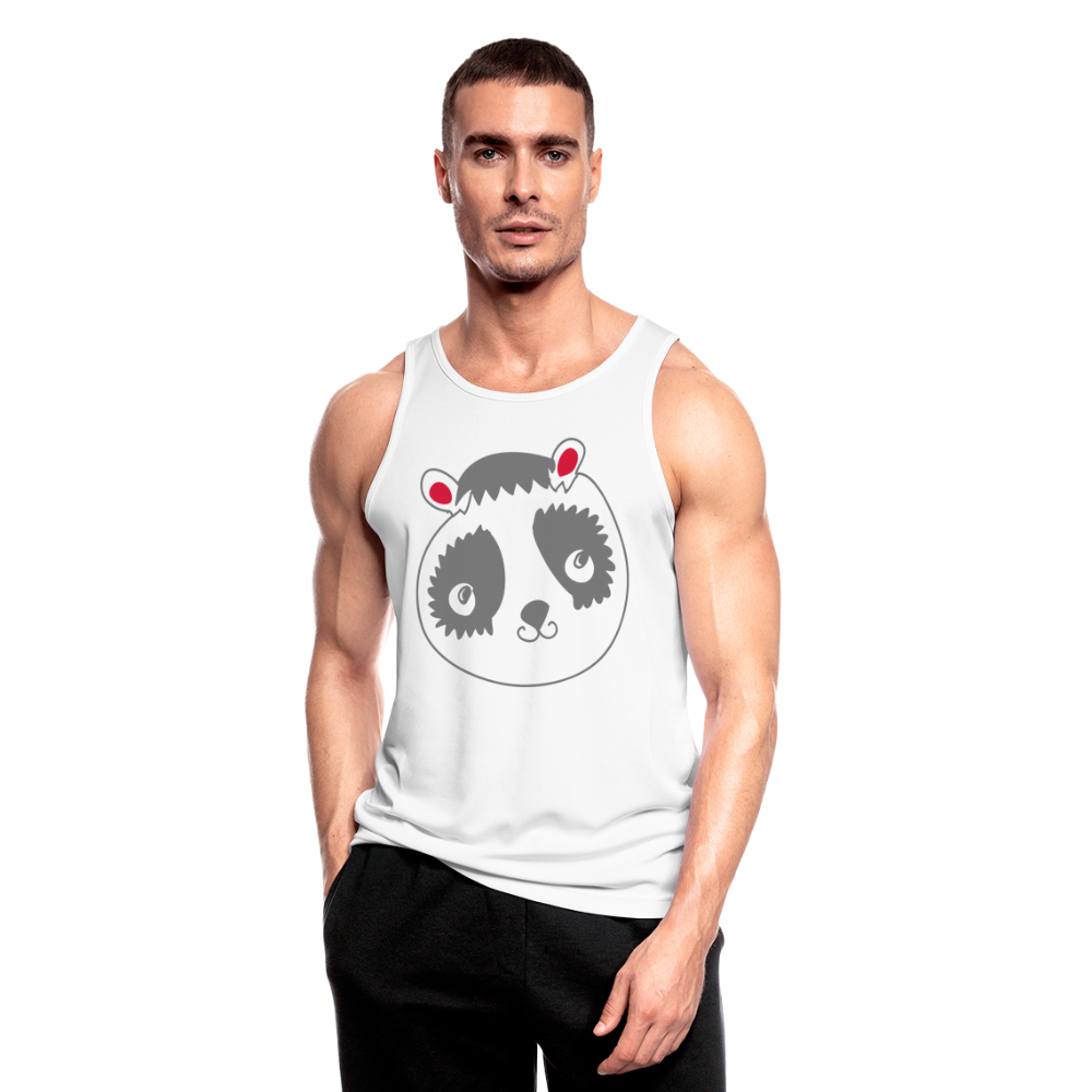 Camiseta sin mangas transpirable"Panda" - white
