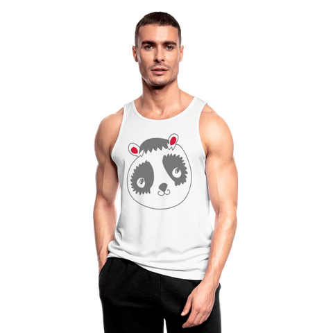 Camiseta sin mangas transpirable"Panda" - white