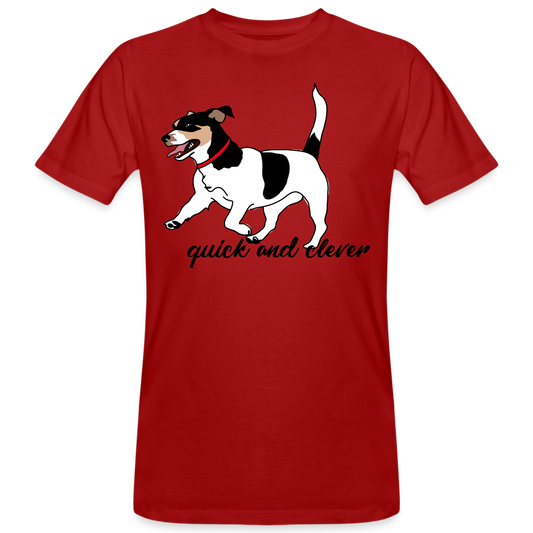 Camiseta ecológica"jack russel terrier" - dark red