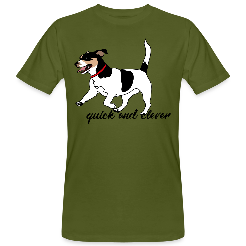 Camiseta ecológica"jack russel terrier" - moss green