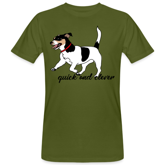 Camiseta ecológica"jack russel terrier" - moss green