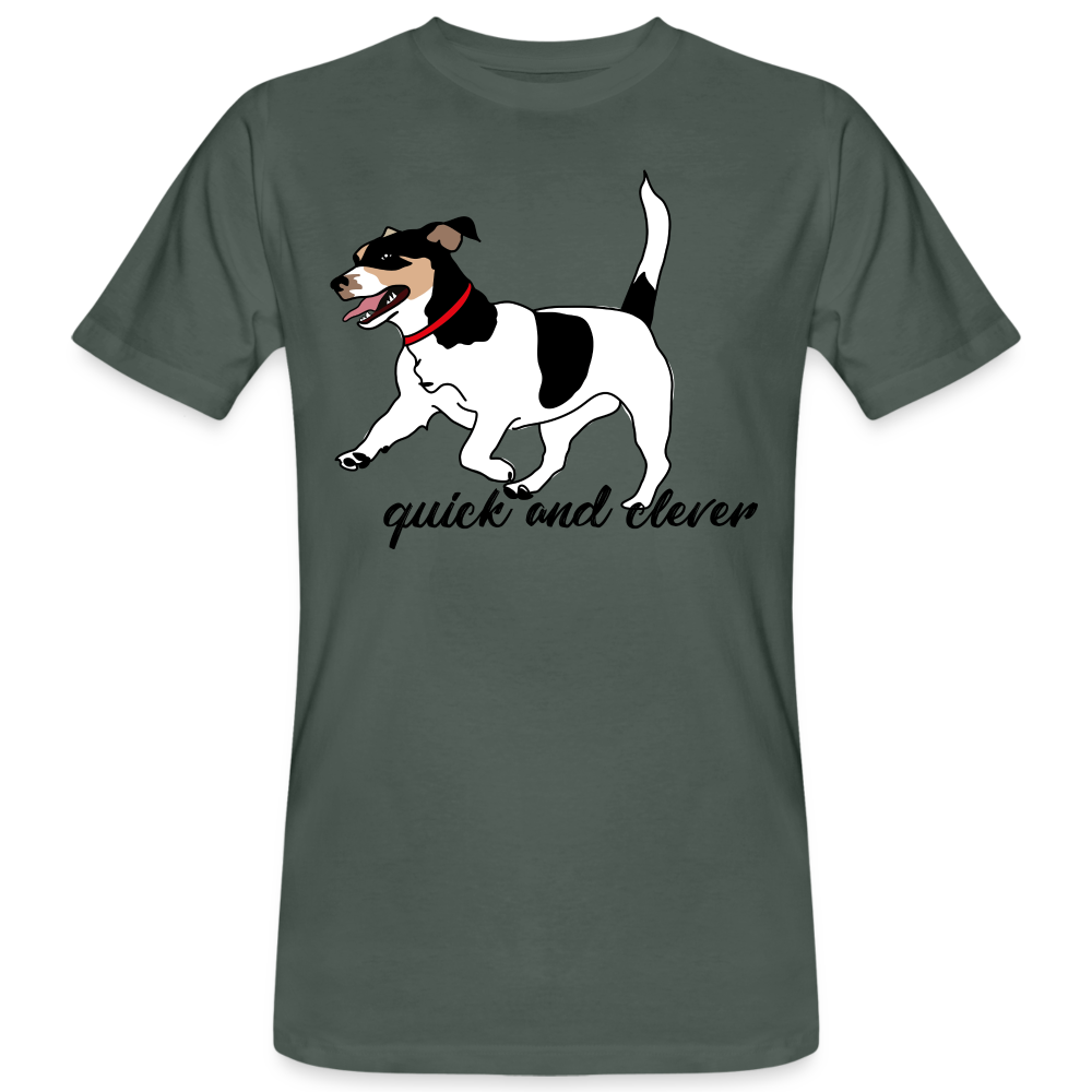 Camiseta ecológica"jack russel terrier" - grey-green