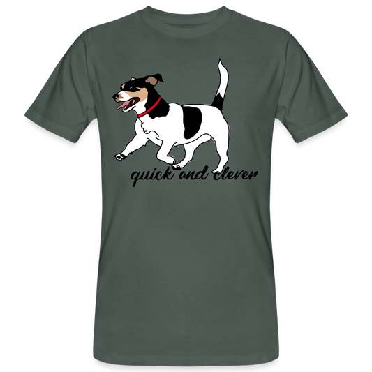 Camiseta ecológica"jack russel terrier" - grey-green
