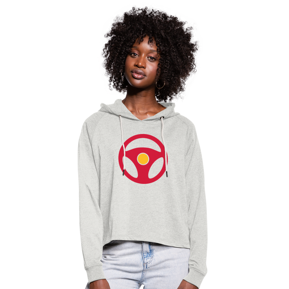 Sudadera cropped con capucha"automobile" - heather oatmeal