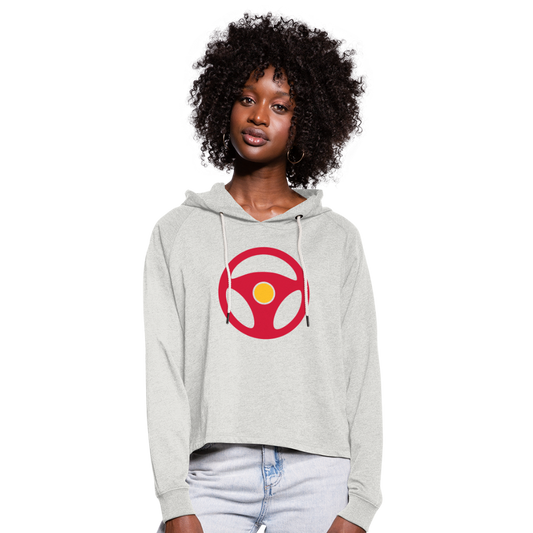 Sudadera cropped con capucha"automobile" - heather oatmeal