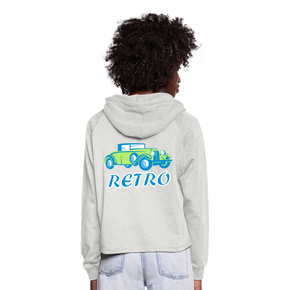 Sudadera cropped con capucha"automobile" - heather oatmeal