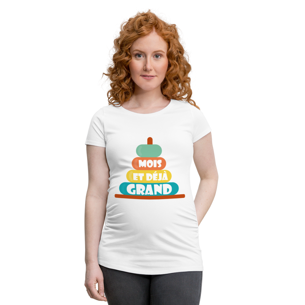Camiseta premamá"baby birthday month" - white