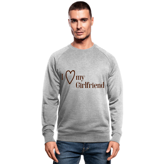 Sudadera ecológica de Stanley & Stella"Love my Girlfriend" - heather grey