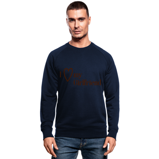 Sudadera ecológica de Stanley & Stella"Love my Girlfriend" - navy