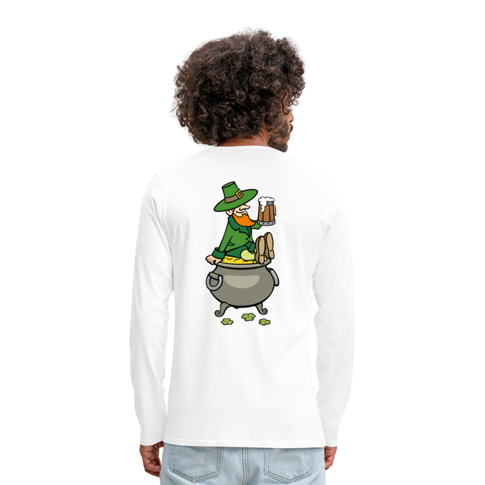 Camiseta de manga larga premium"pot of gold" - white