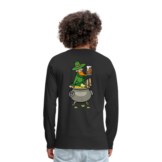 Camiseta de manga larga premium"pot of gold" - black