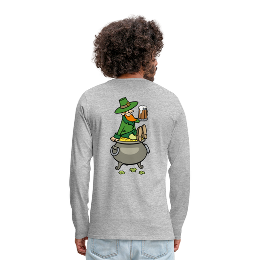 Camiseta de manga larga premium"pot of gold" - heather grey