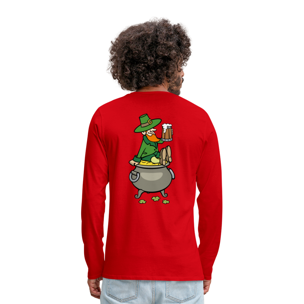 Camiseta de manga larga premium"pot of gold" - red