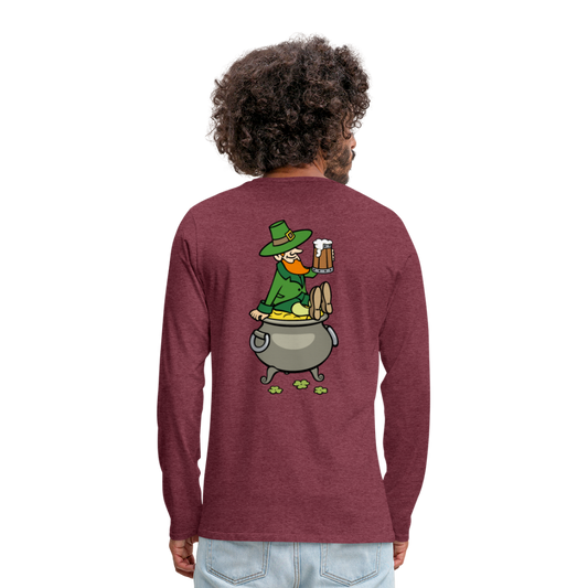 Camiseta de manga larga premium"pot of gold" - heather burgundy