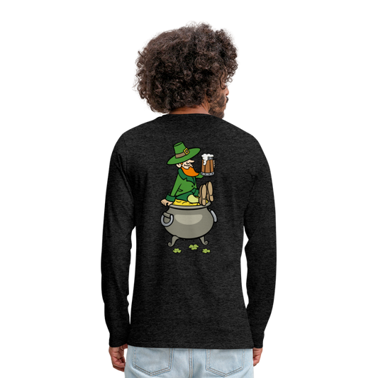 Camiseta de manga larga premium"pot of gold" - charcoal grey