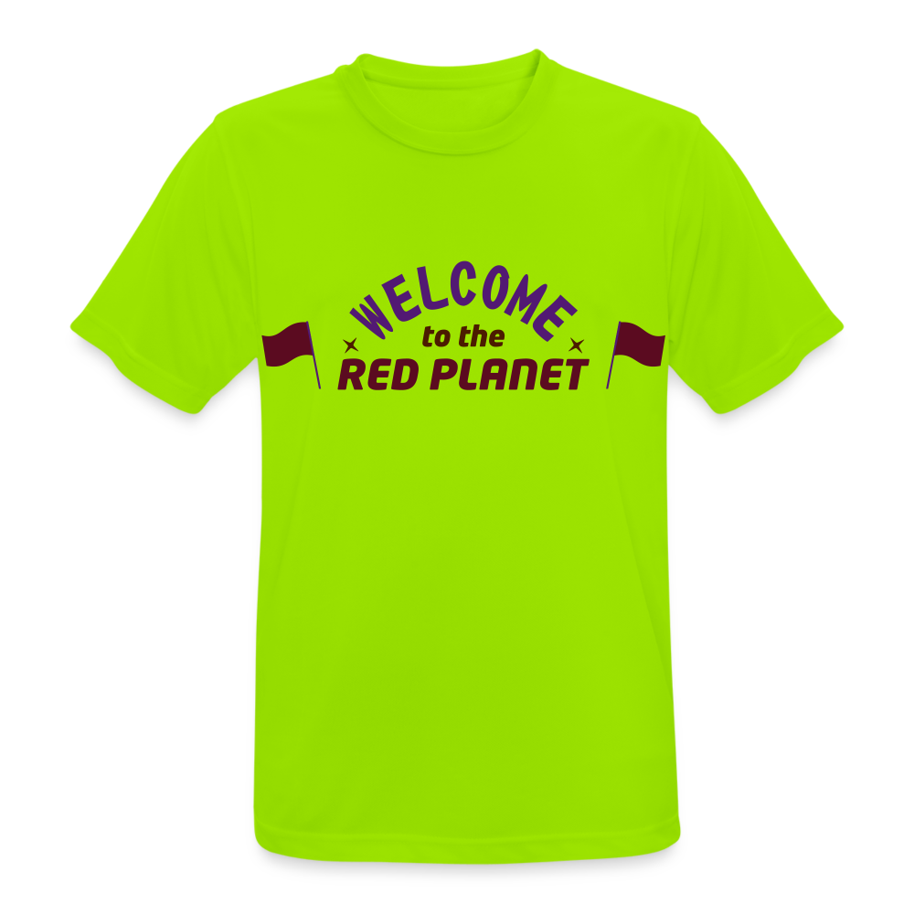 Camiseta  transpirable"Welcome To The Red Planet" - neon green