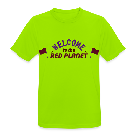 Camiseta  transpirable"Welcome To The Red Planet" - neon green
