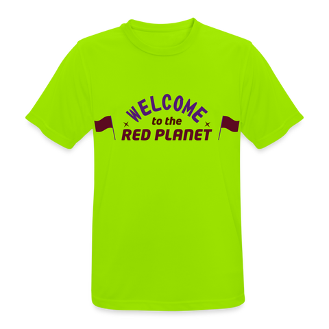 Camiseta  transpirable"Welcome To The Red Planet" - neon green